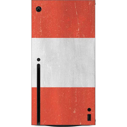Distressed Austria Flag Xbox Series X Console Skin